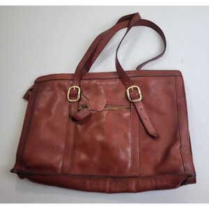 Ronay‎ Brown Genuine Leather Women’s Adjustable Handbag Purse Shoulder Tote Bag